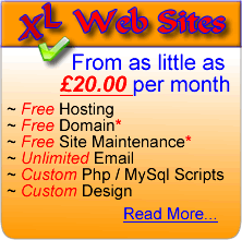 Affordable Dynamic Web Development starting from £20.00 per month including free hosting and free domain name.