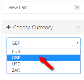 Select Exelwebs currency